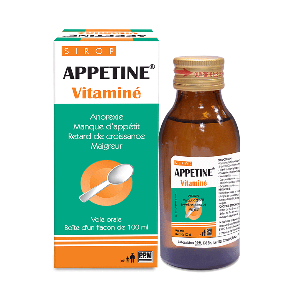 Appetine Vit Sirop Fl 100Ml - prix adjamé
