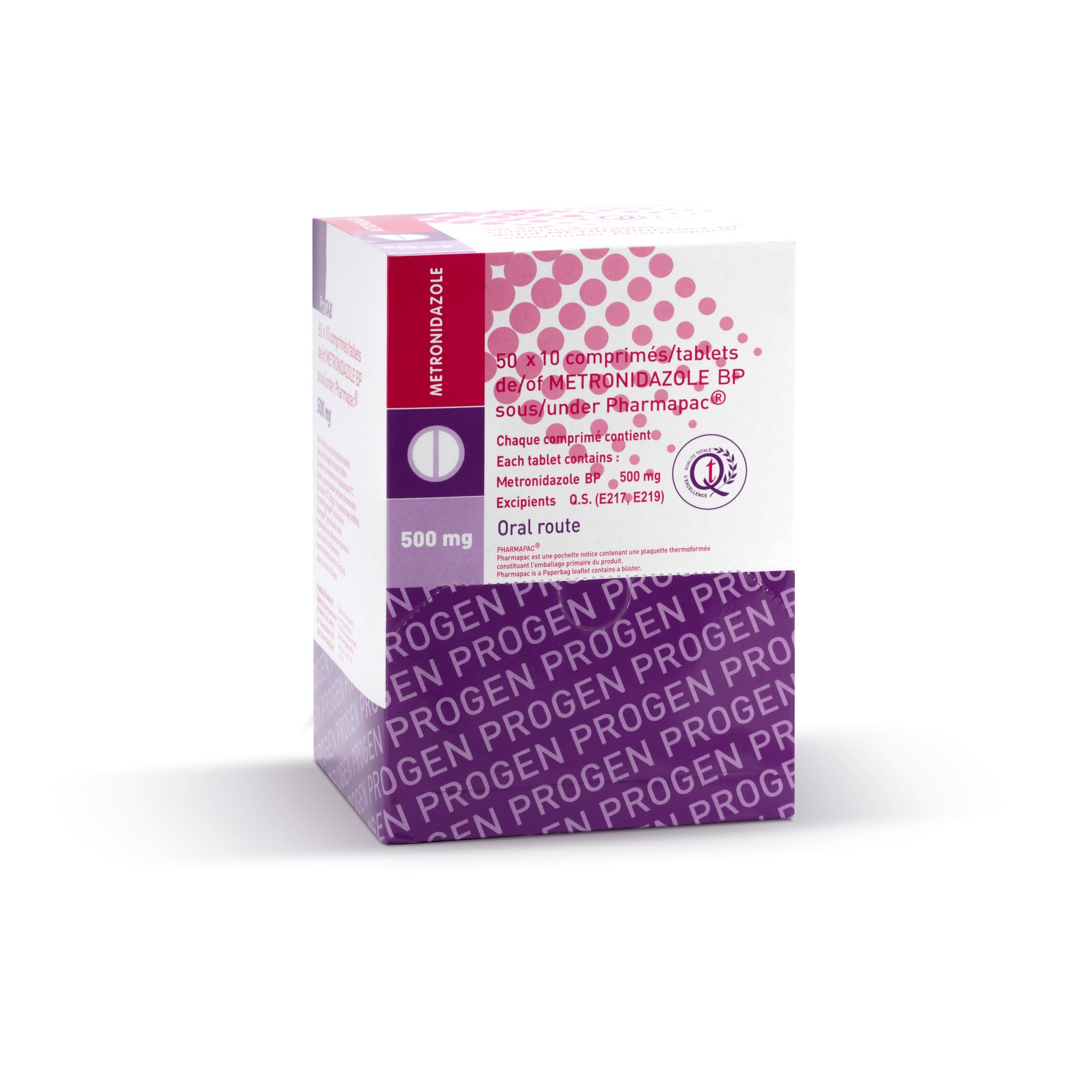 Metronidazole Qt Progen 500Mg Pr 50Blb10 (Detail) - prix adjamé