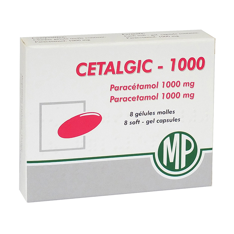Cetalgic 1000Mg Gel Molle B/8 - prix adjamé