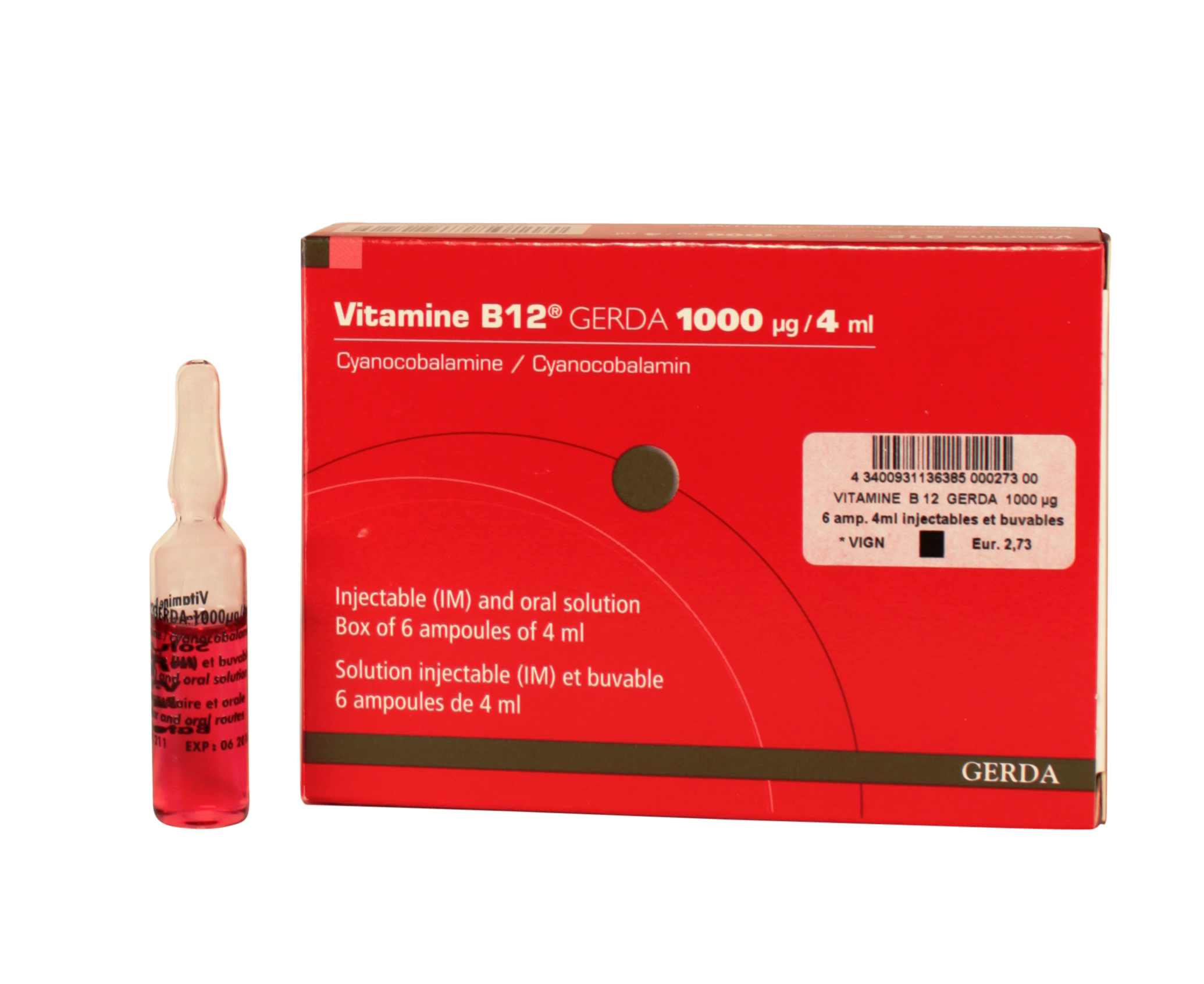 Vitam B12 Gerda Amp 1000Y Bt6 - prix adjamé